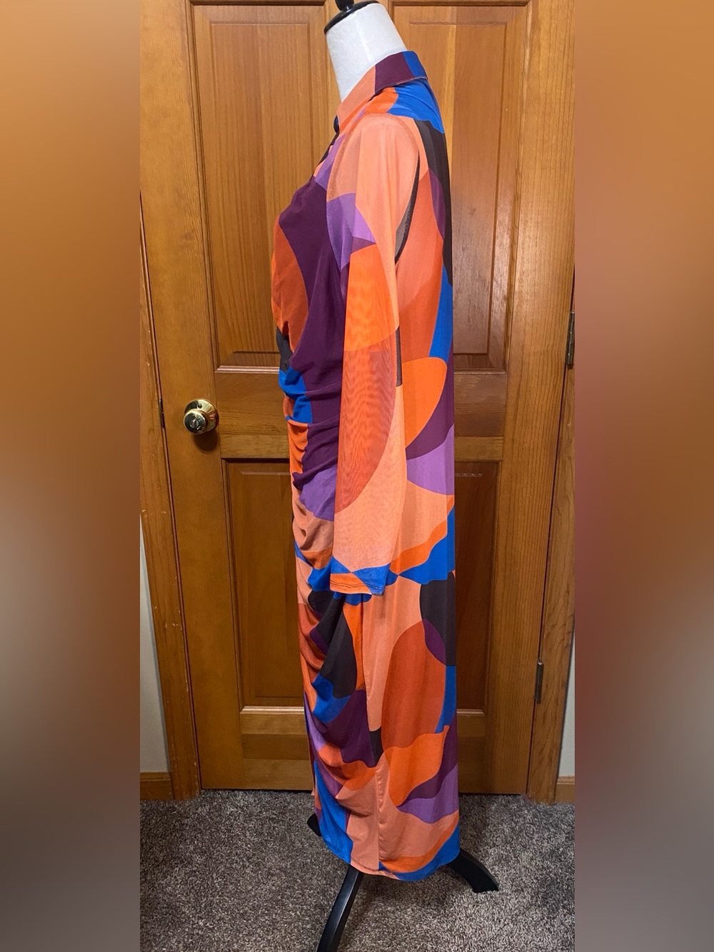 BOLD ELEMENTS Abstract-Multi Colored Maxi Dress - Picture 3 of 7